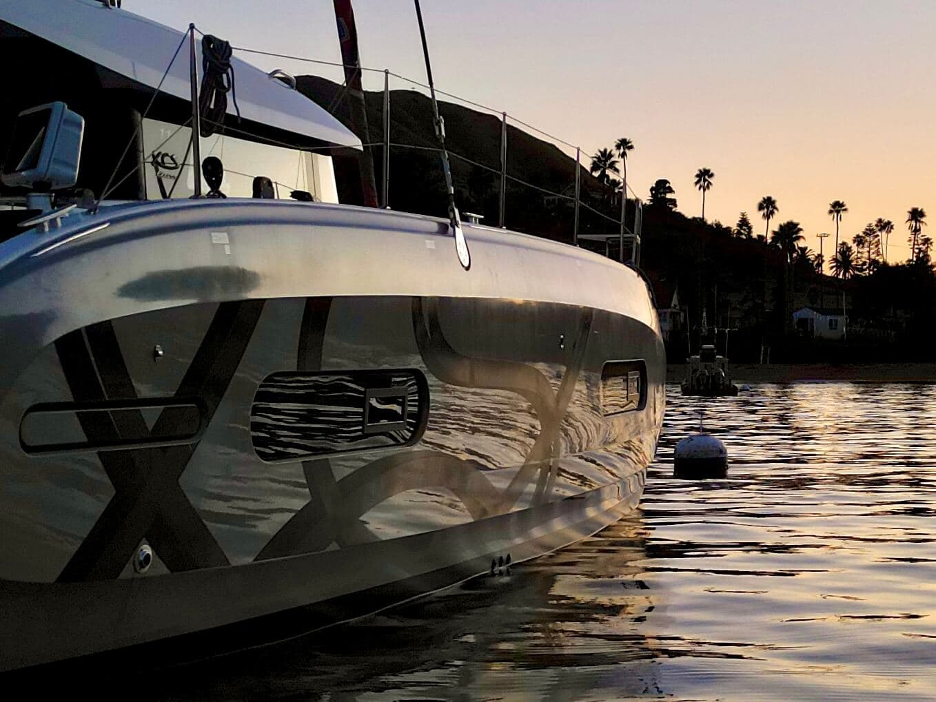Excess Catamaran ownership planning session on the water