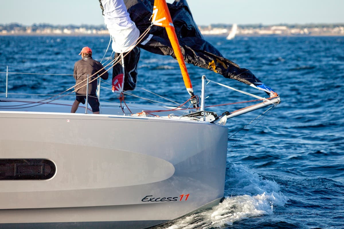 Excess 11 catamaran deck view Excess 11 catamaran deck view