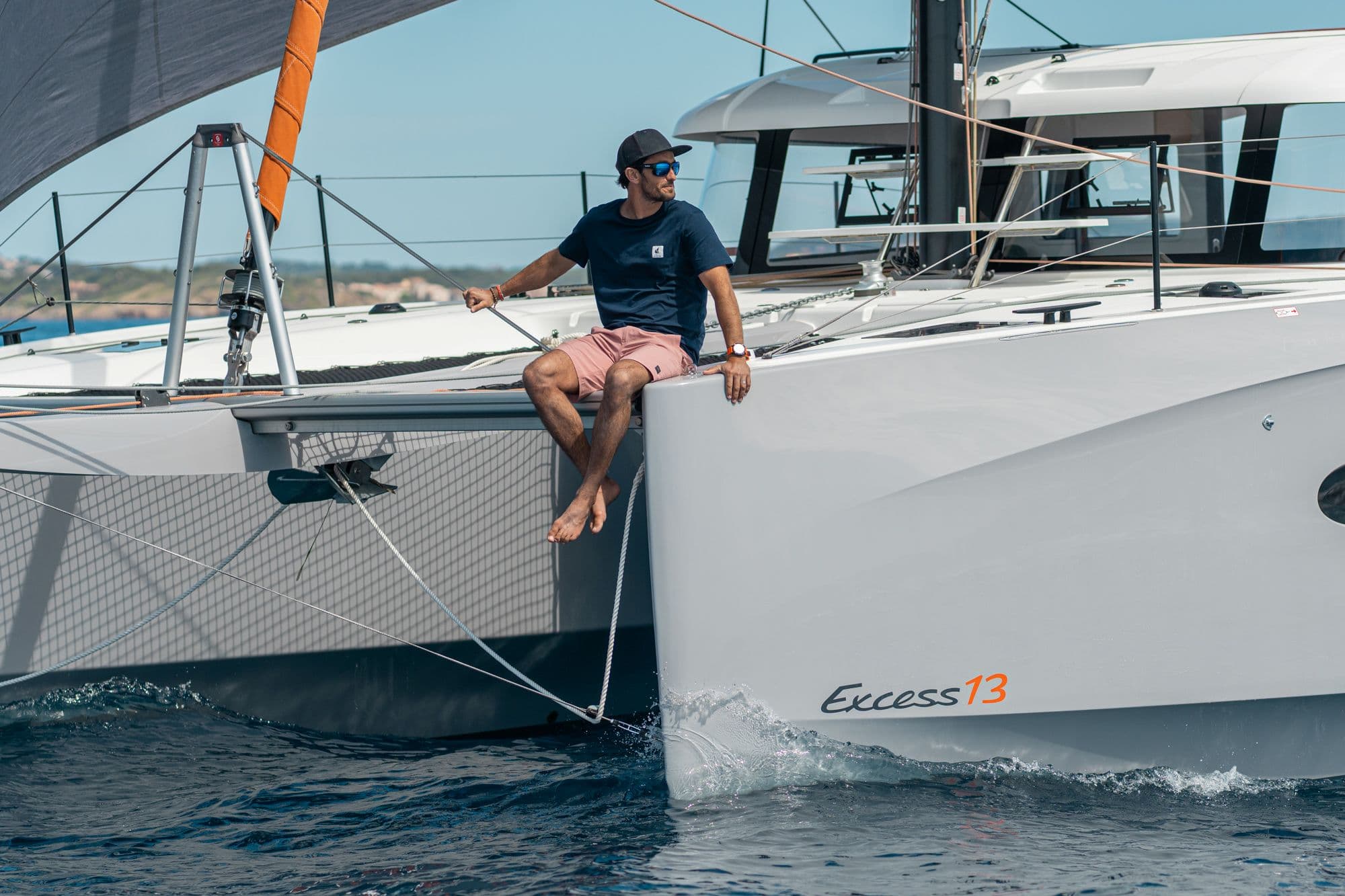 Excess 13 catamaran deck view Excess 13 catamaran deck view